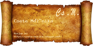 Csete Mónika névjegykártya