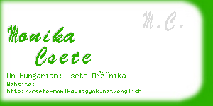 monika csete business card